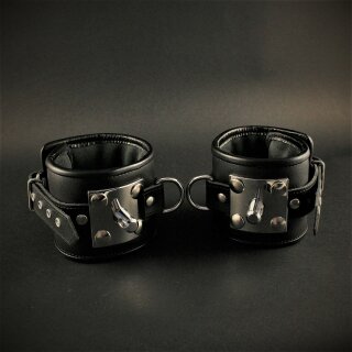 Leather cuffs with adapter handcuffs