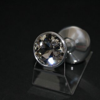 Jewel Plugs Aluminium mit Straßstein - Crystal 40mm